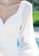 A-IN GIRLS white Elegant mesh-paneled swimsuit 30366US79F005BGS_7