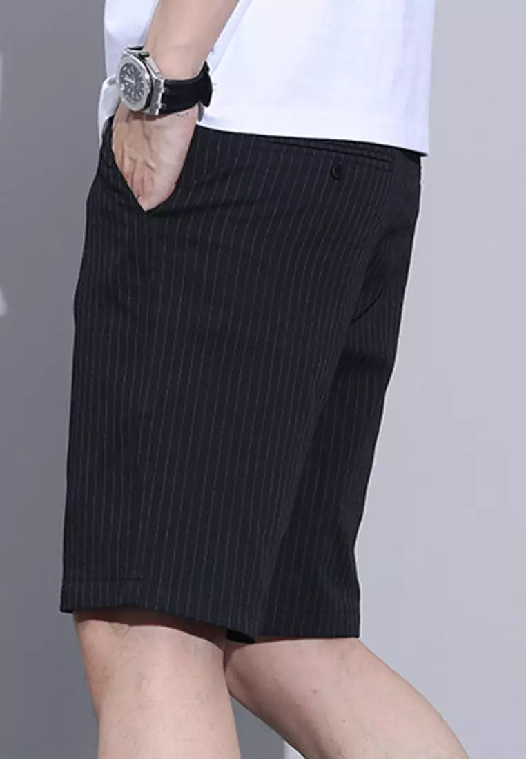 Stripe Casual Suit Shorts