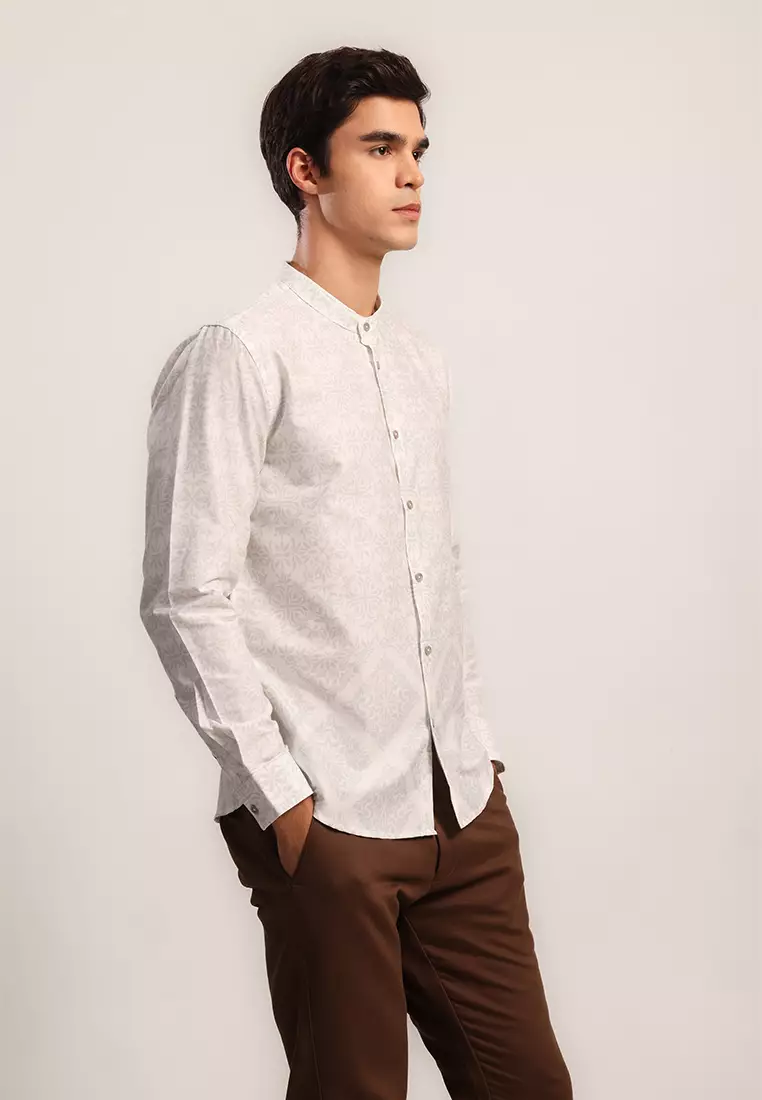 MOC Kemeja Shanghai Lengan Panjang Pria HAFIDH-LIGHT GREEN