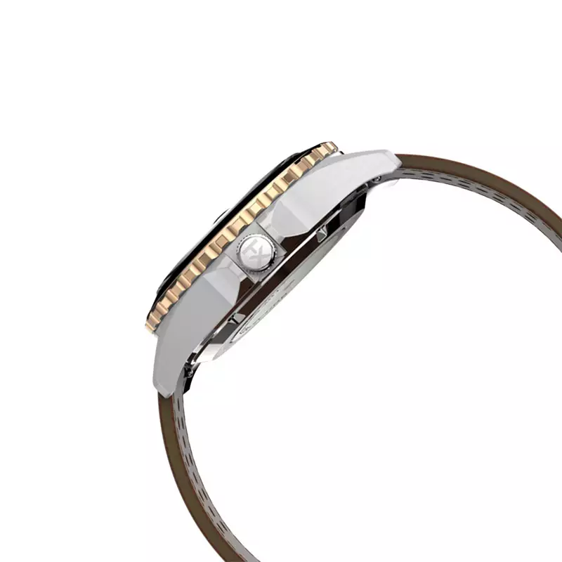 Jam Tangan Pria Timex Navi XL TW2V41500 Automatic Tan Dial Brown Leather Strap