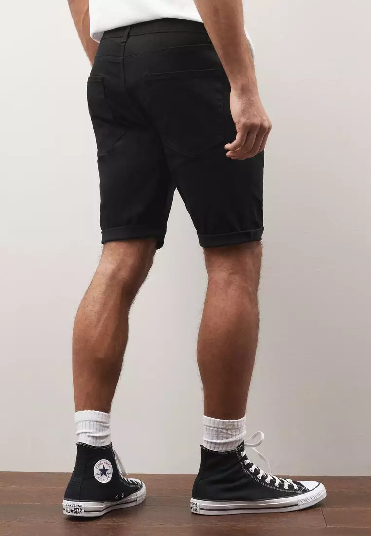 Next black chino shorts online
