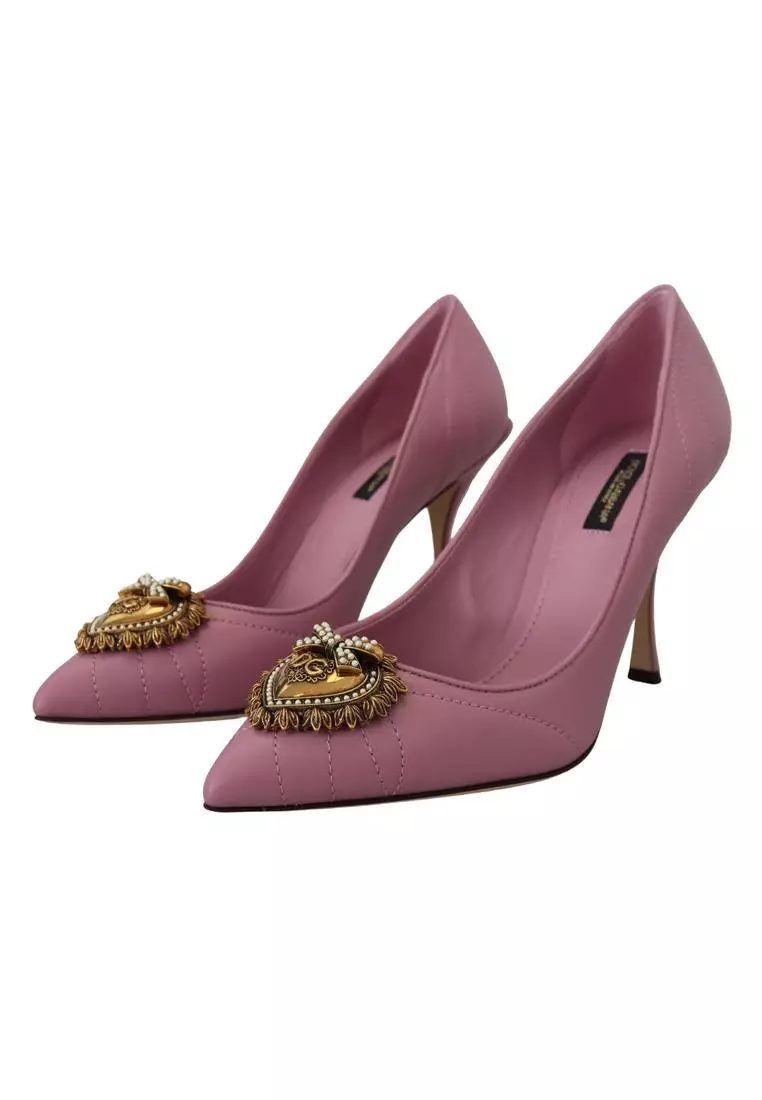 Dolce and gabbana pink heels hot sale