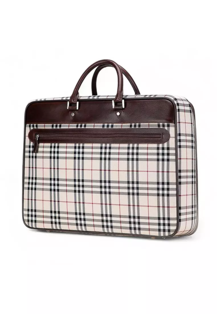 Burberryバッグ Buy Burberry Pre-Loved Burberry House Check Canvas Travel Bag 2026