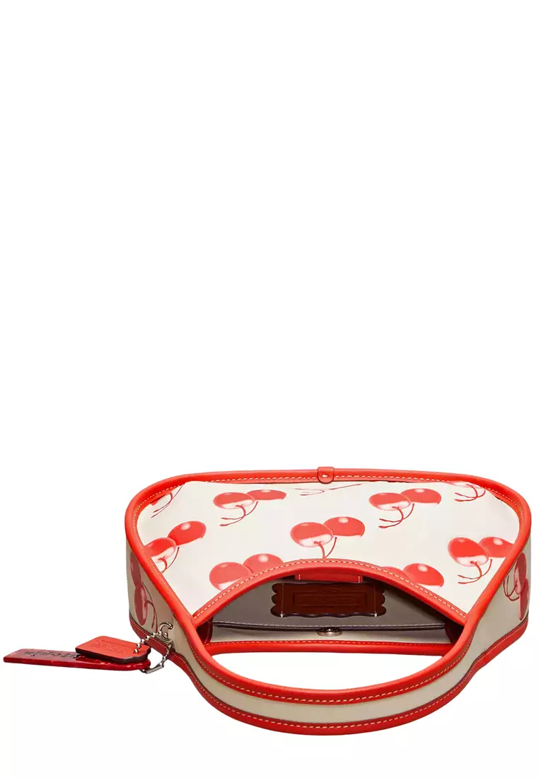 Ergo Bag In Coachtopia Leather With Cherry Print - Cloud Multi CL754