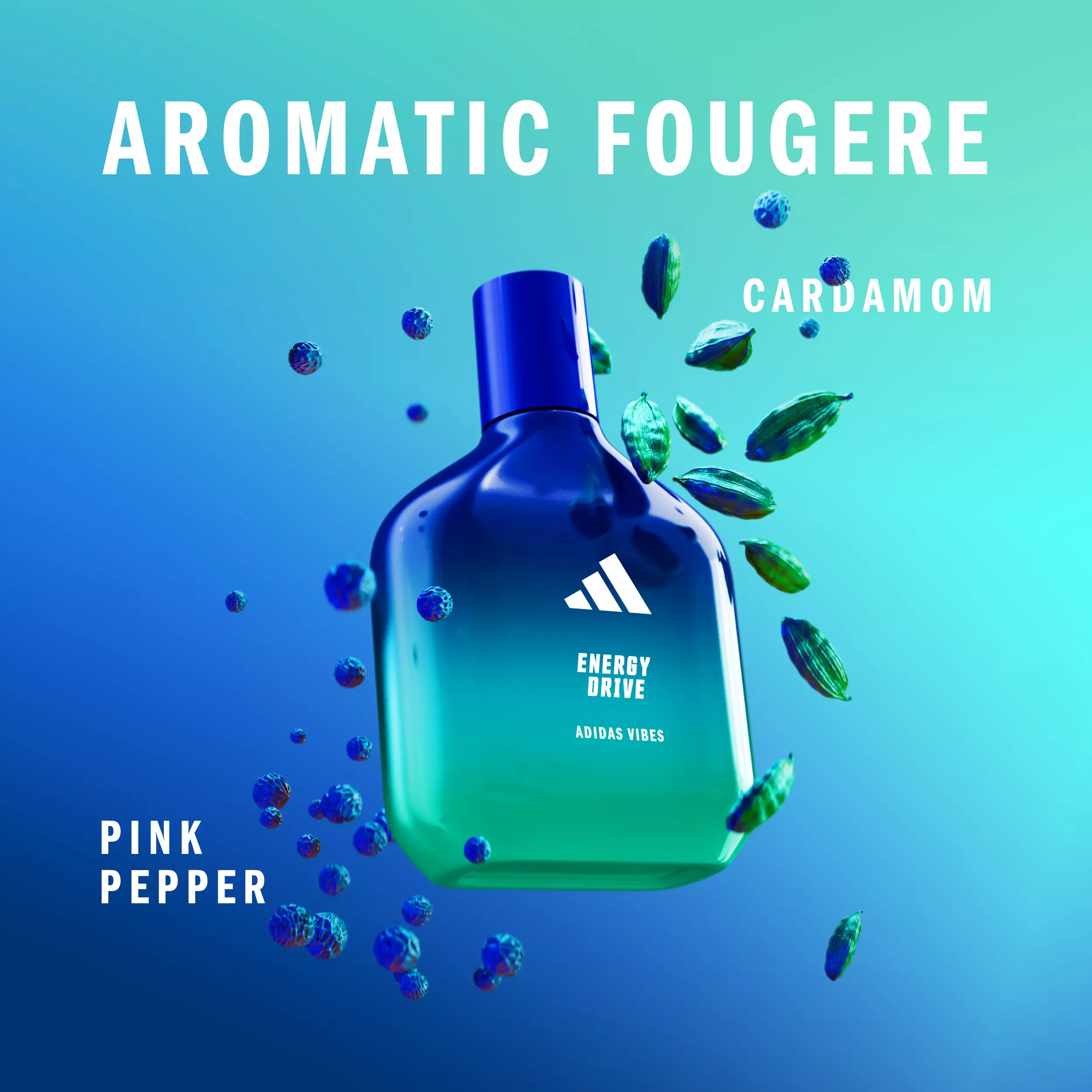 ADIDAS VIBES Energy Drive Eau De Parfum (EDP) 50ml FREE POUCH BIRU ADIDAS