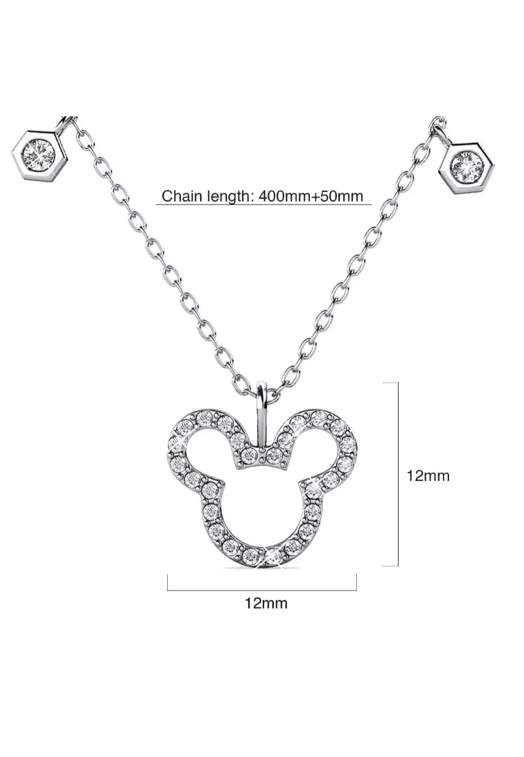 Mickey Silhouette Pendant Necklace Embellished With SWAROVSKI® Crystals