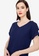 ZALORA WORK navy Button Detail Rolled Up Sleeves Top 23ED5AA5F7BCA1GS_3