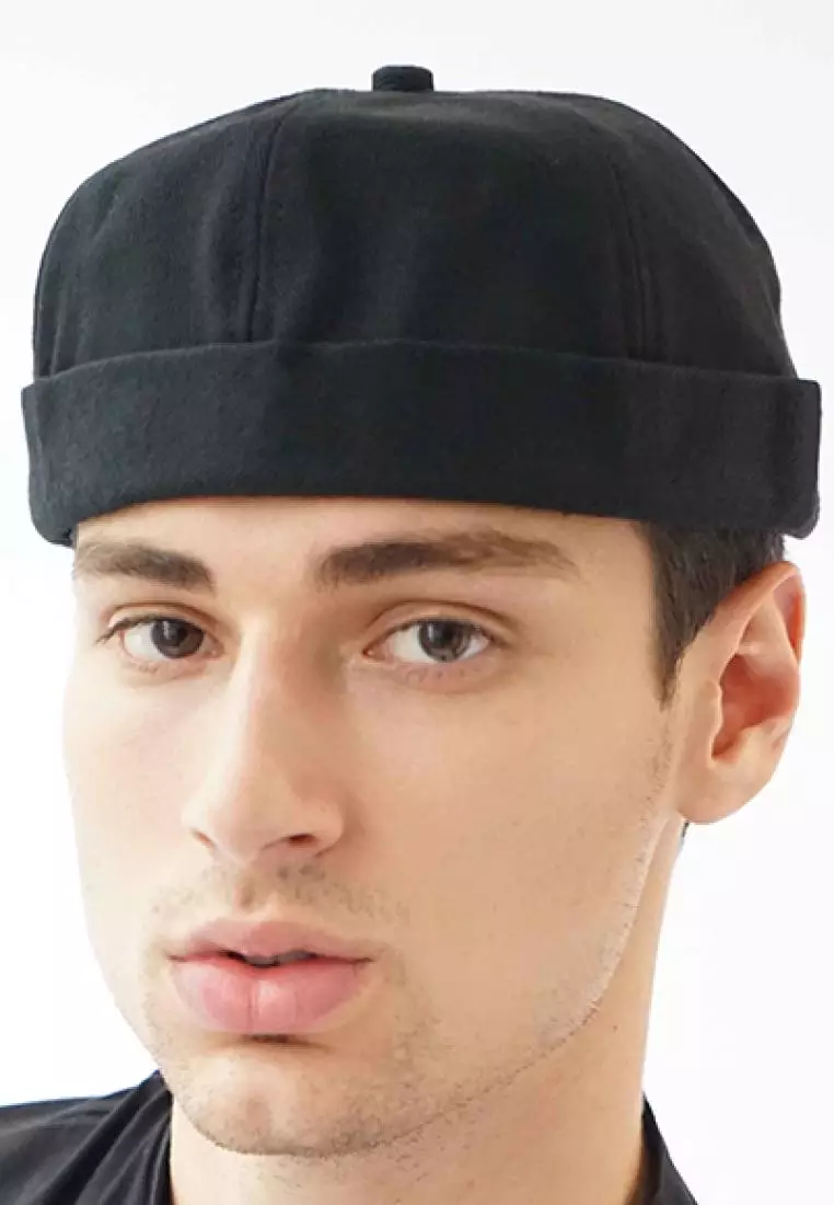 Peci Beanie Polos Miki Hat Kopiah Topi Hijrah Muslim Hitam