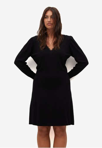 Jual Violeta By Mango Lace V Neckline Dress Original Zalora Indonesia