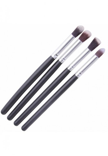 Evernoon black Blending Eyeshadow Make Up Brush 4pcs Aksesoris Tata Rias Wajah Material Wool Fiber - Black BFA41BE699EC51GS_1
