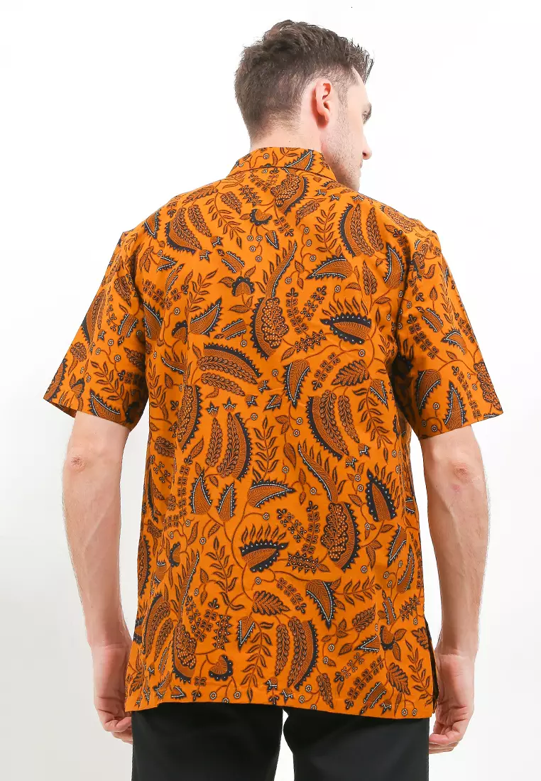 Kemeja Batik Printing Lengan Pendek Motif Pisang Wulan