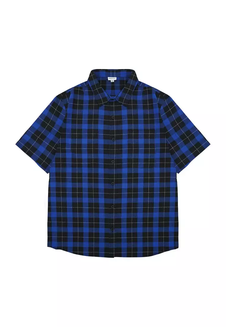 Greenlight Men's Flannel Plaid Shirt Short Sleeve Regular Fit Creo OL-C040225