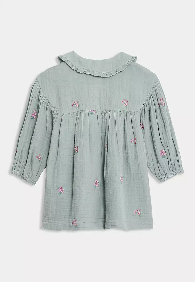 2pc Cotton Rich Dress and Tights Outfit