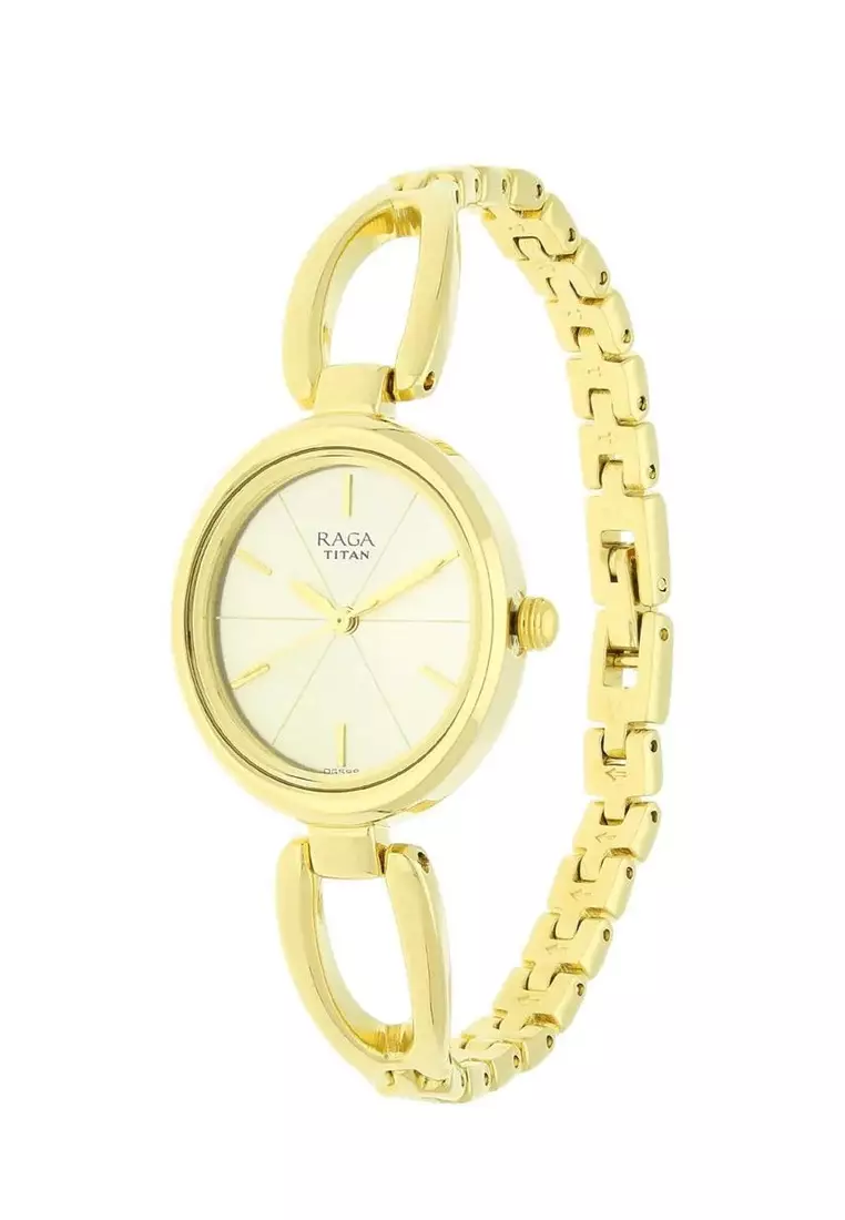 (BUY1TAKE1) Titan Raga Gold Stainless Steel Watch For Women TTN2579YM01 TTN1647YM01FREE