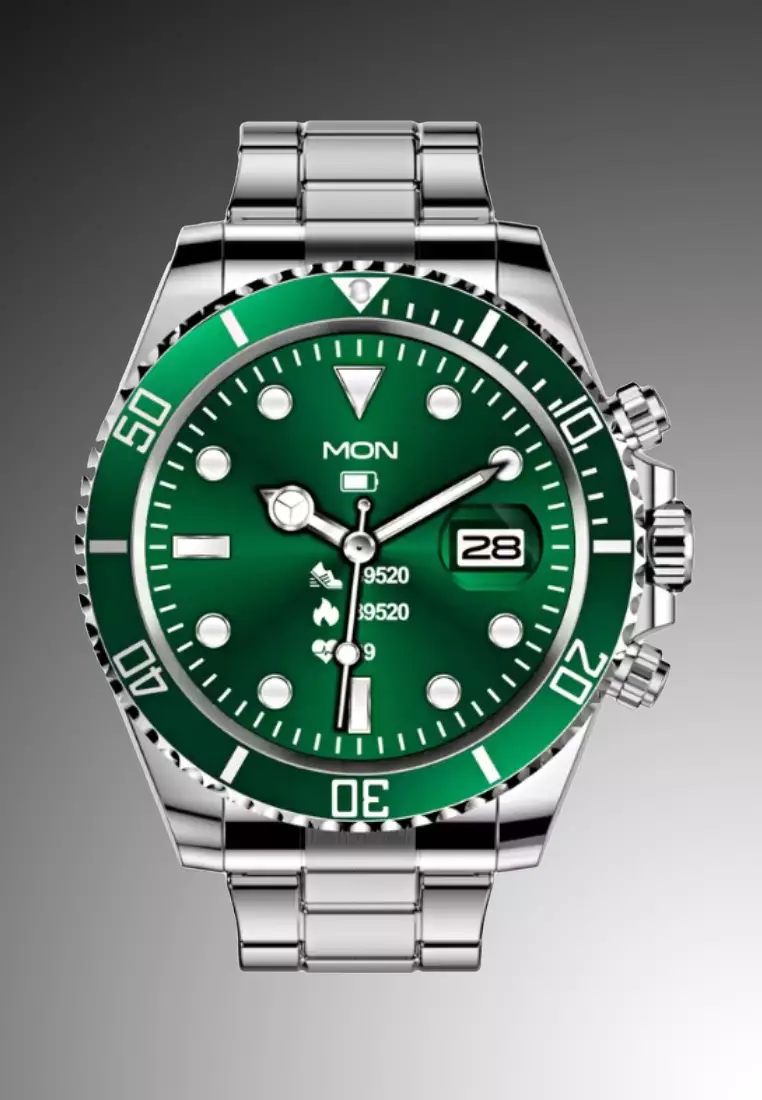 Smart Watch 46mm, Waterproof, Stainless Steel Bracelet