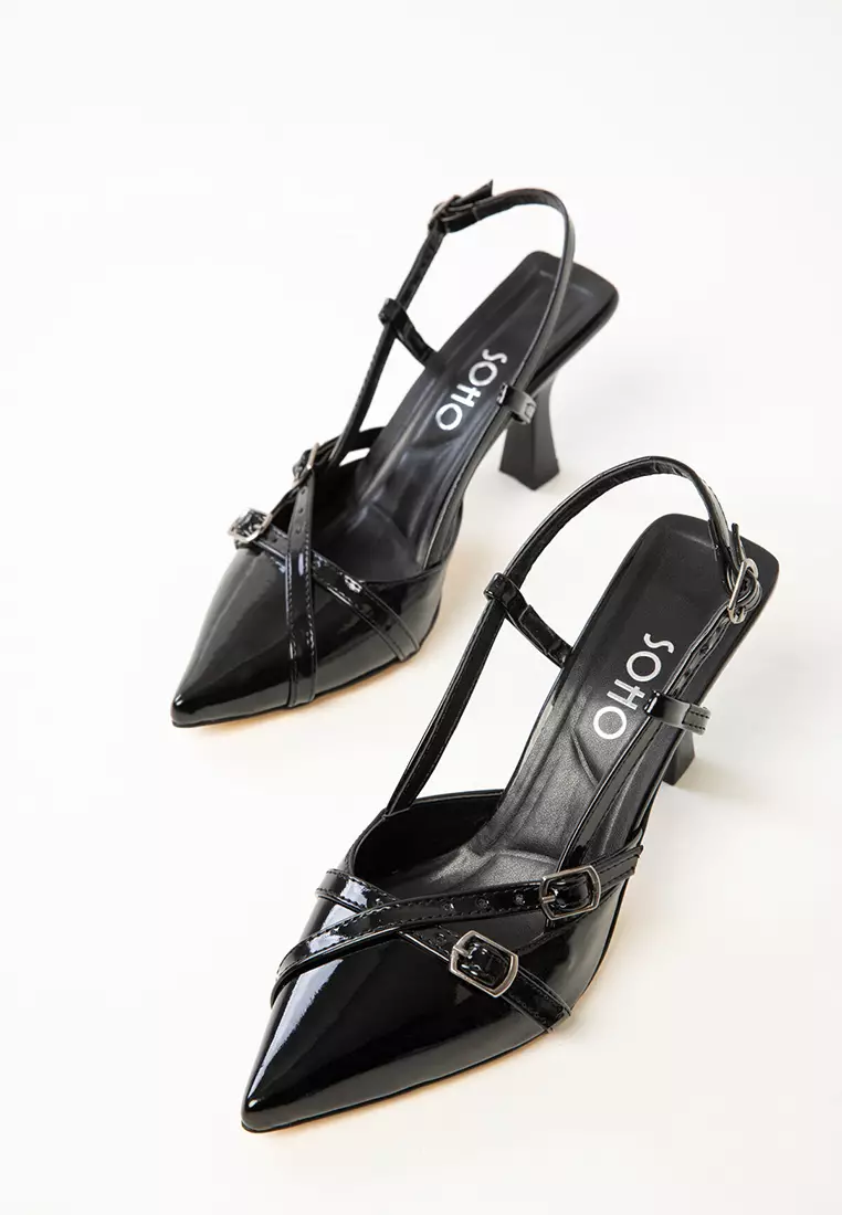 Patent Leather Classic Heeled Shoes