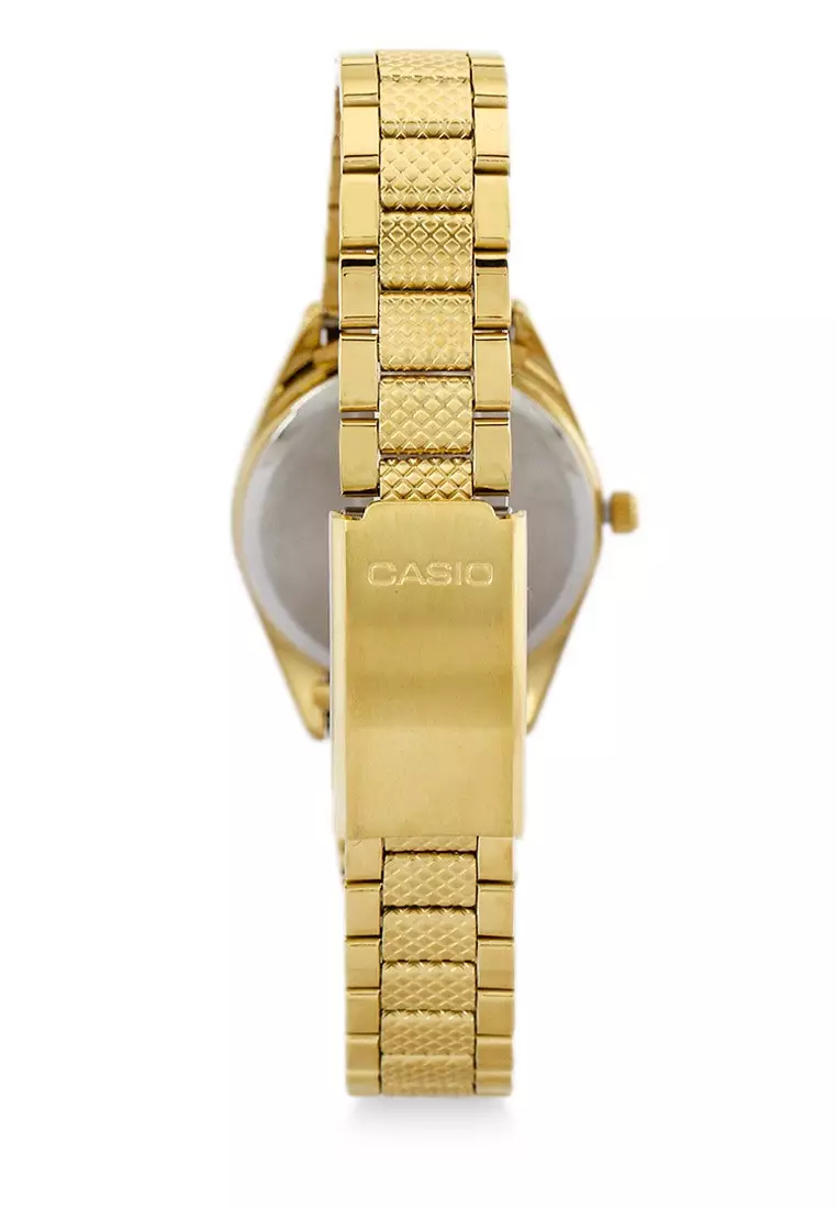 Casio Jam Tangan Wanita - Gold White - Stainless Steel - LTP-1274G-7ADF