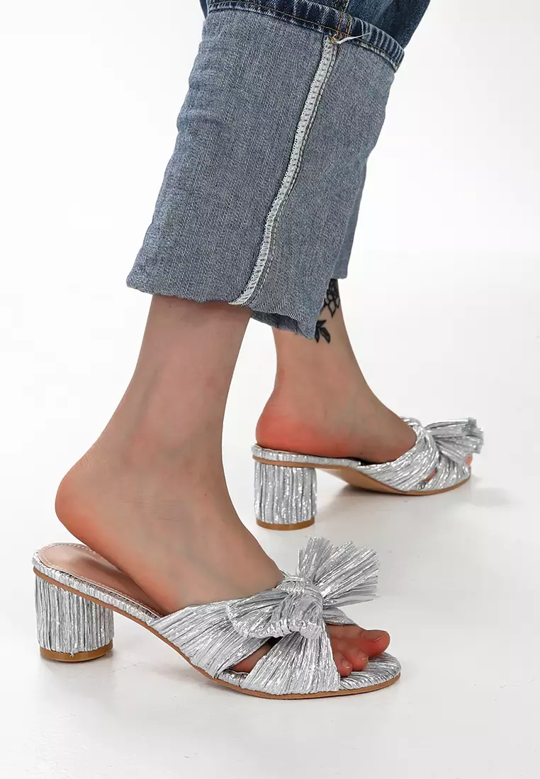 Twenty Eight Shoes 5CM Bowknot Strap Mid Heel Sandals （Backless