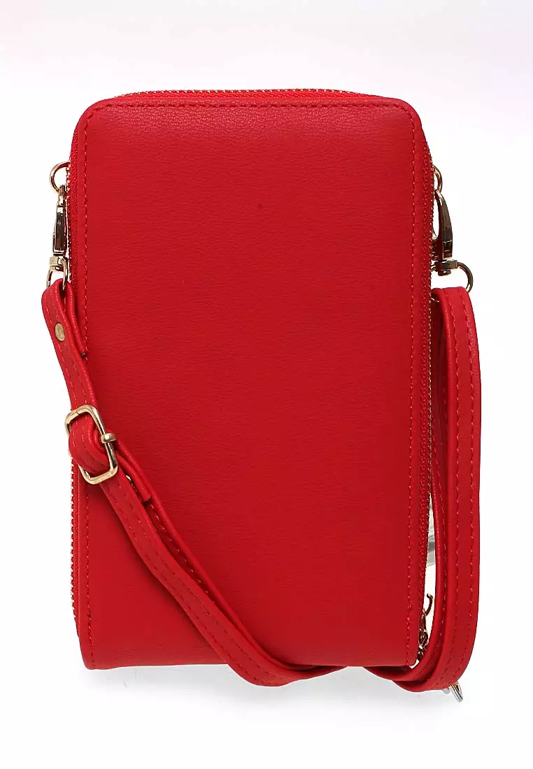 Sling Bag Tas Selempang Wanita Dompet Multifungsi 3 Zipper Material Leather Kulit ORIGINAL