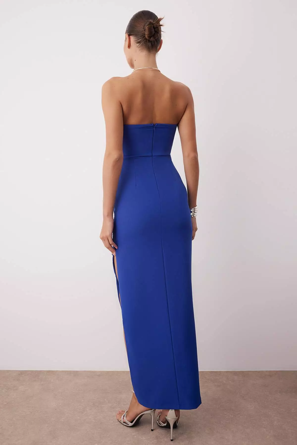 Saxe Body-Sit Corset Detailed Woven Wedding/Marriage Long Elegant Evening Dress