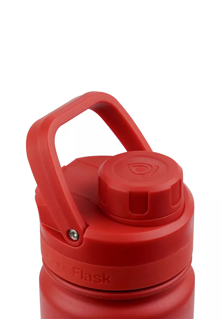 18oz Cherry Red New Sports Lid Bottle Wide Mouth Vacuum Insulated Stainless Steel Drinking Water Bottle