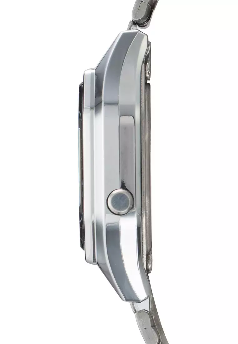 Casio Jam Tangan - Silver Black - Stainless Steel - LA680WA-1DF