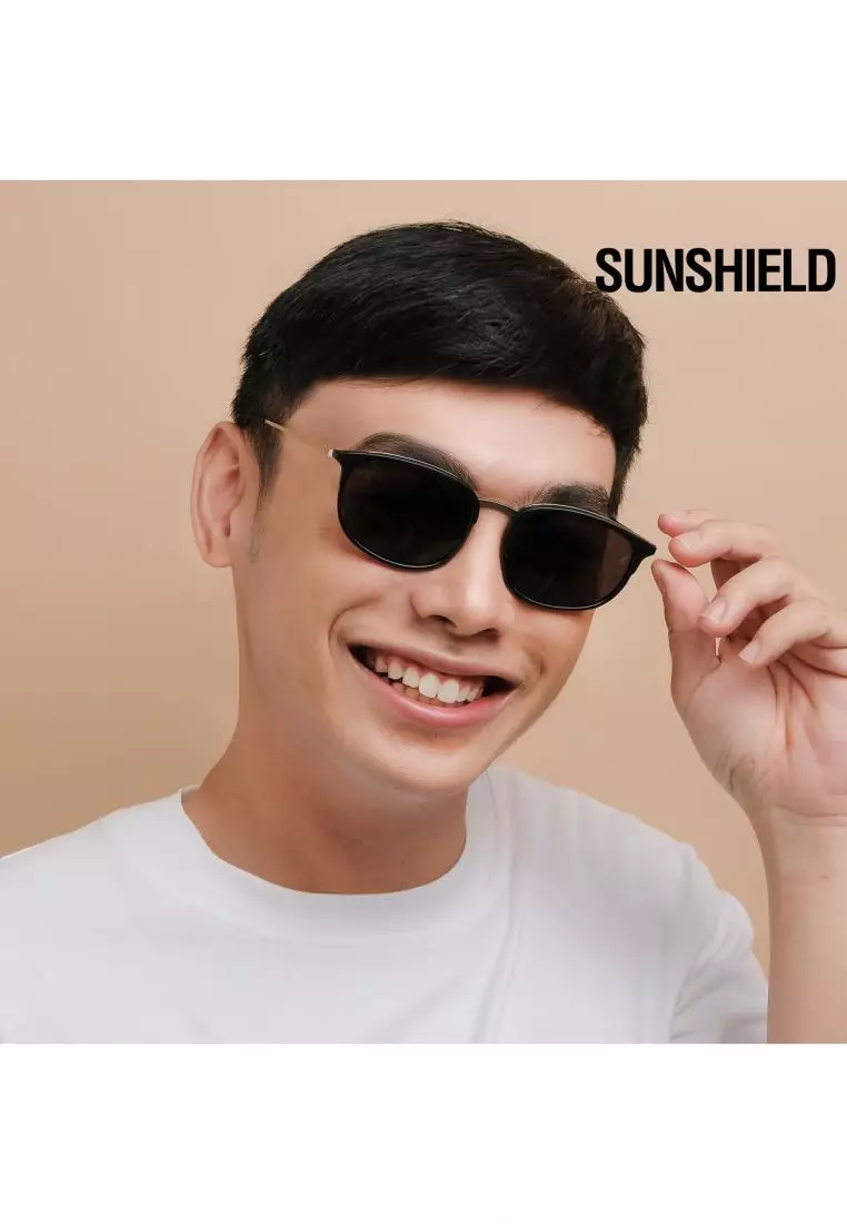 Buy SHIGETSU Sukagawa Sun Shield Glasses In Metal Frame With Lenses