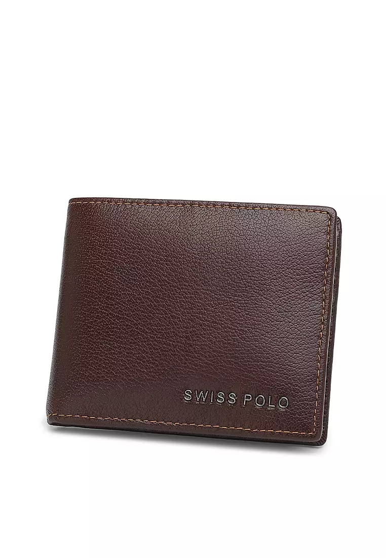 Men's Genuine Leather RFID Blocking Fortune Wallet (Genuine 皮具錢包) - 棕色