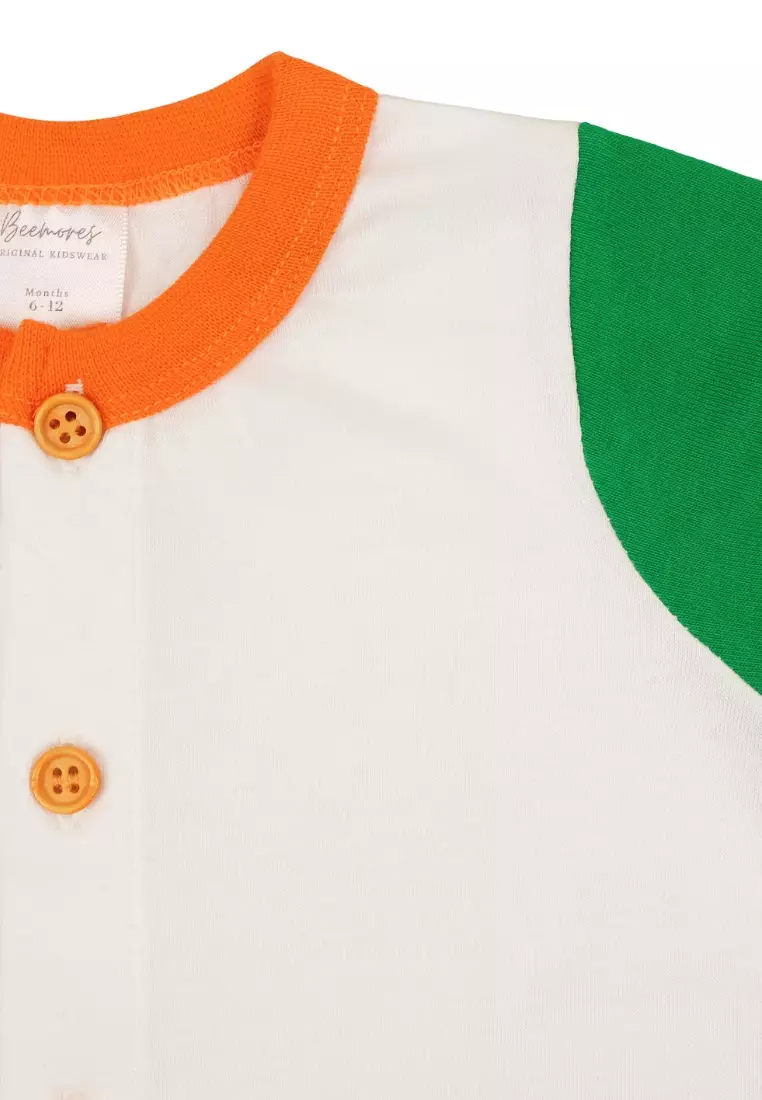 Buy Beemores white color tee green shorts set 2024 Online
