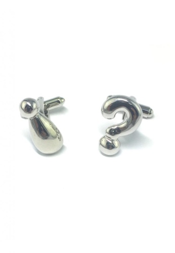 Splice Cufflinks silver Exclamation and Question Mark Sign Cufflinks SP744AC73FQWSG_1
