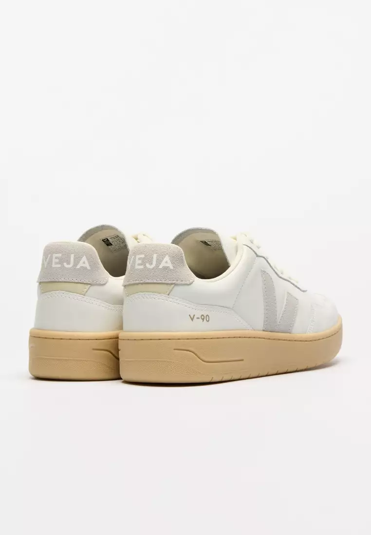 V-90 Leather White Light Grey Natural Sneakers