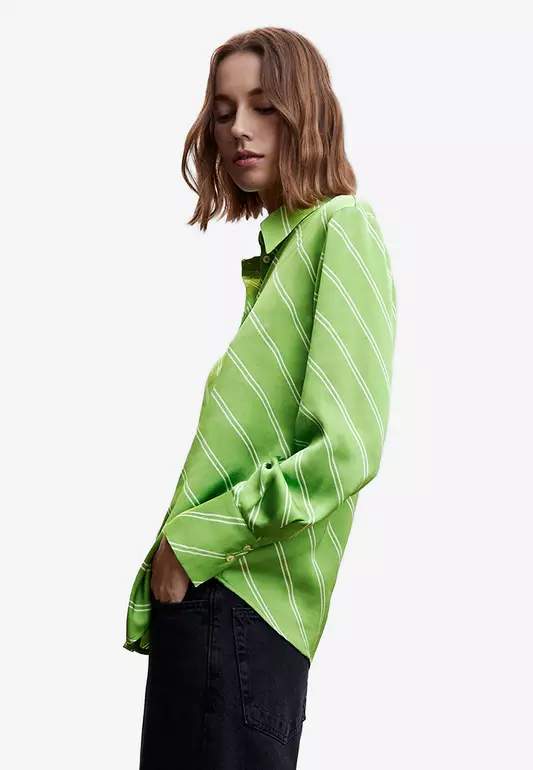 Satin Finish Flowy Shirt