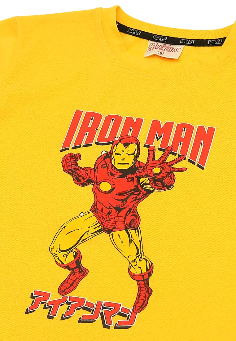 Boys Licensed Graphic T-Shirt Iron Man Japanese Characters