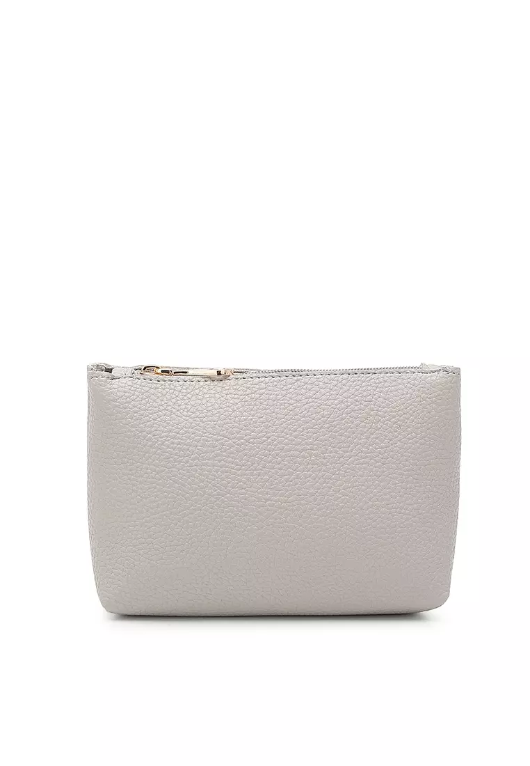 2-In-1 Sling Bag & Zipper Pouch - Grey