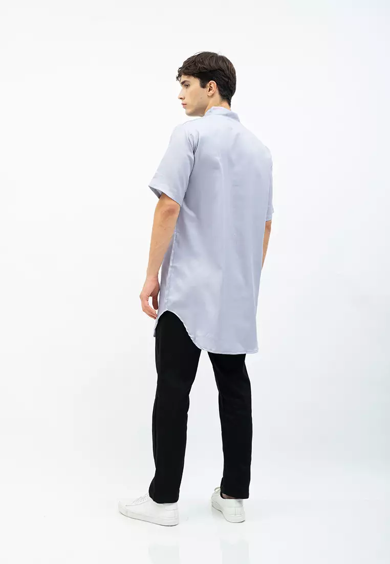 baju Koko Kurta pakistan lengan pendek muslim gamis pria houseofcuff C - ABU MUDA