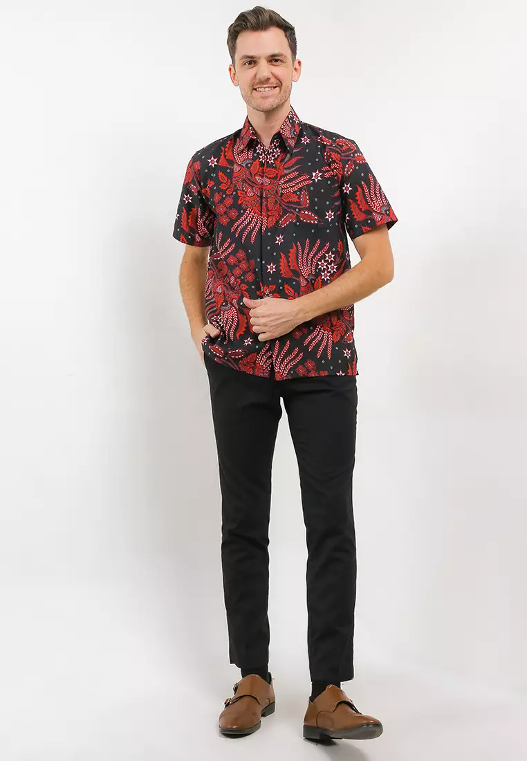 Manggar Kemeja Batik Exclusive Premium Pria Casual Modern Lengan Pendek