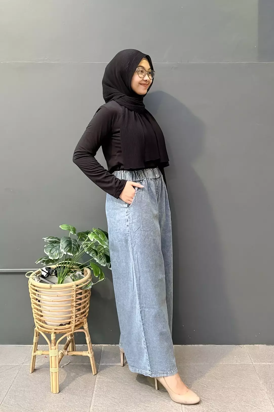 Keyla Cullote (Celana Kulot Denim Basic) Fit BB 80 kg