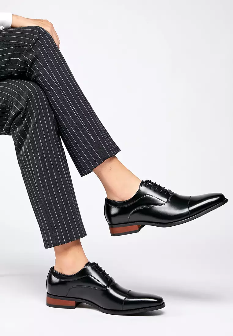 Leather Cap Toe Business Shoes KB888-1