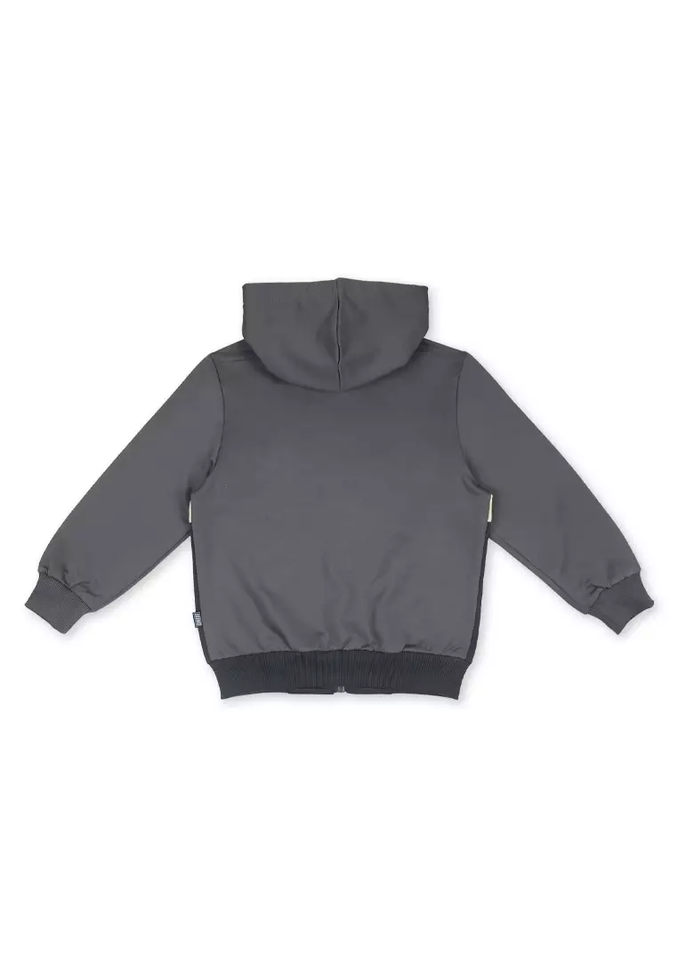 Boys Jacket With Hood And Print Details