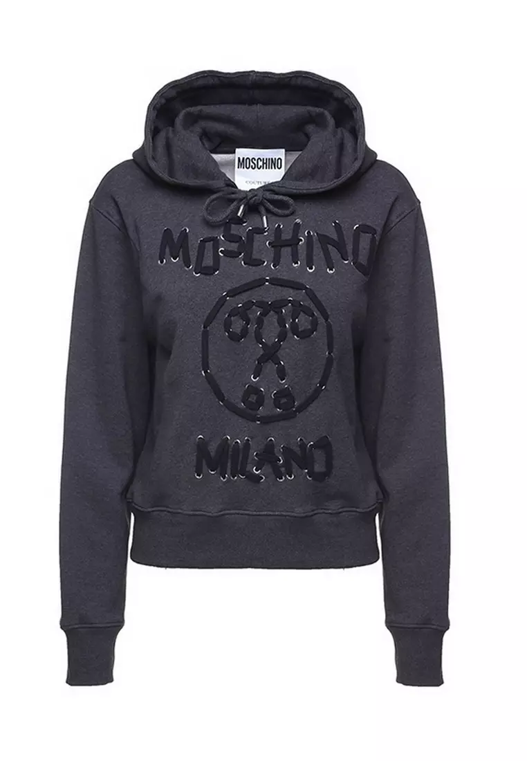 Moschino hoodie grey cheap