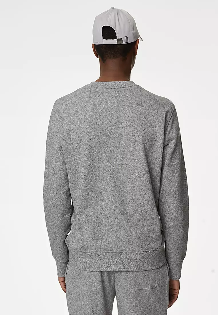 Pure Cotton Crew Neck Sweatshirt