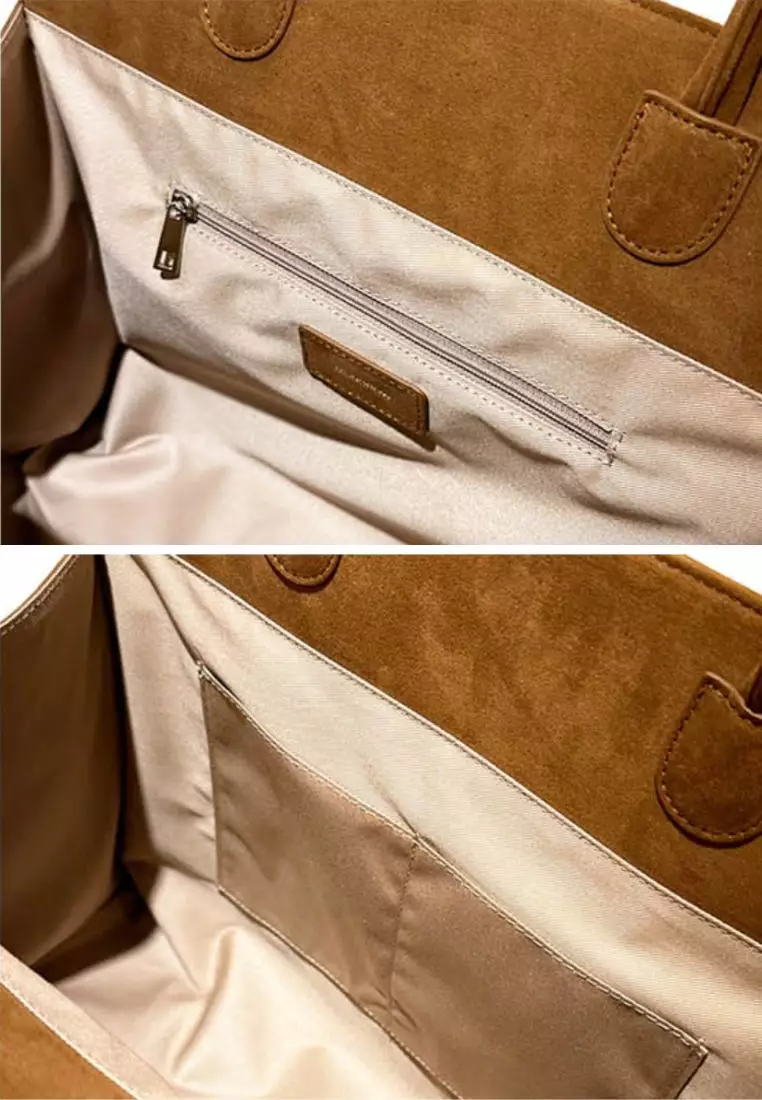 Jual Monorow Blanc Large Suede Camel Original 2025 | ZALORA