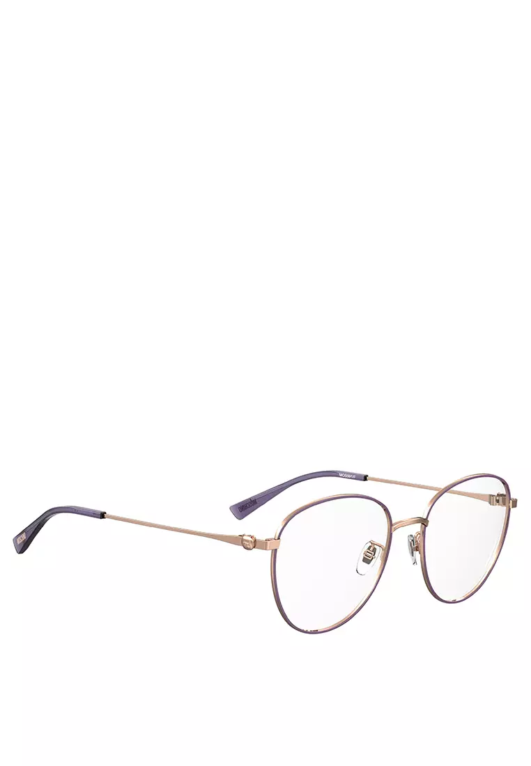 MOSCHINO Optical glasses MOS591/F-12L, ROUND / OVAL Shape with CYCLAMEN COPPER GOLD Color
