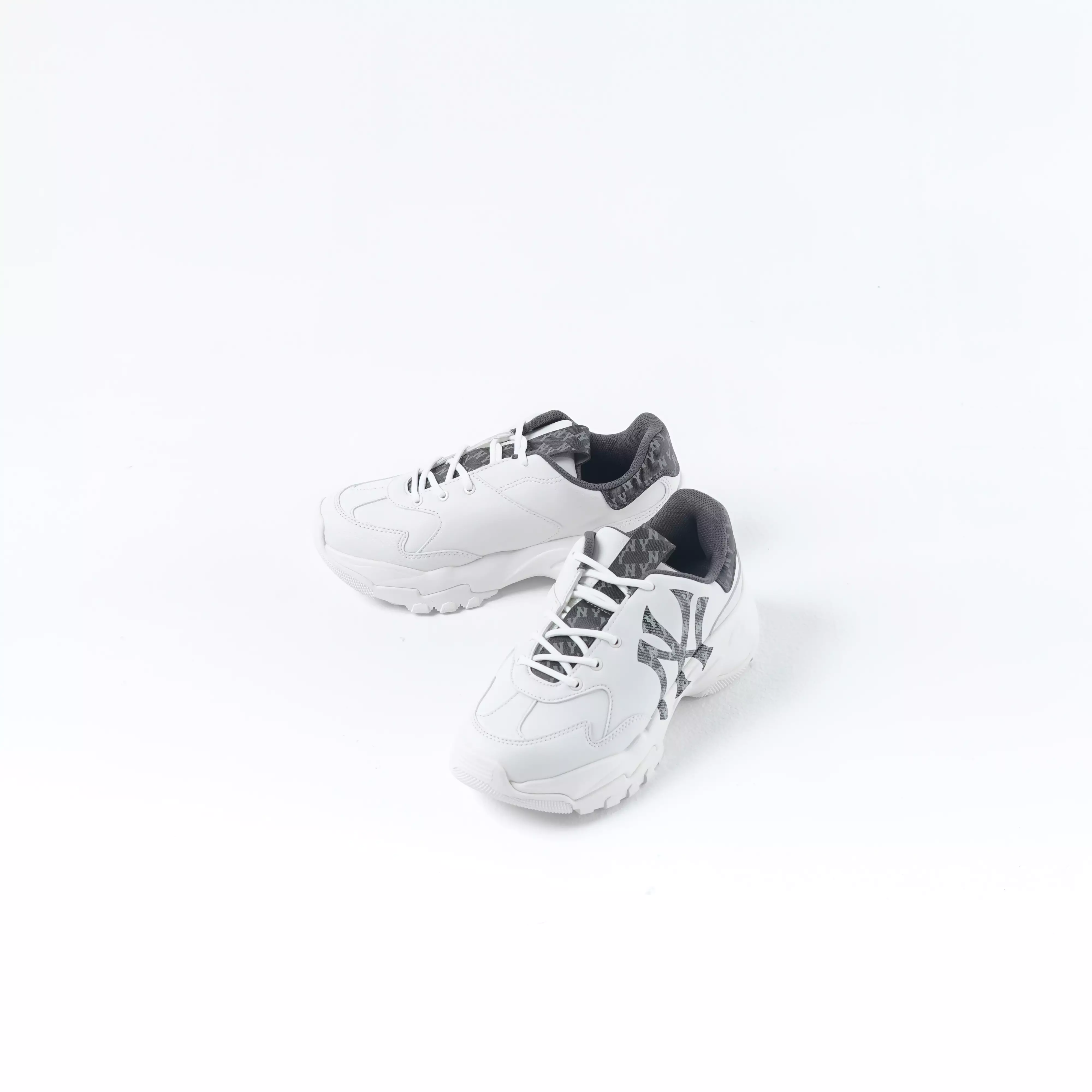 Jual MLB Sepatu MLB NY WASHED BIGBALL CHUNKY DENIM GREY WHITE