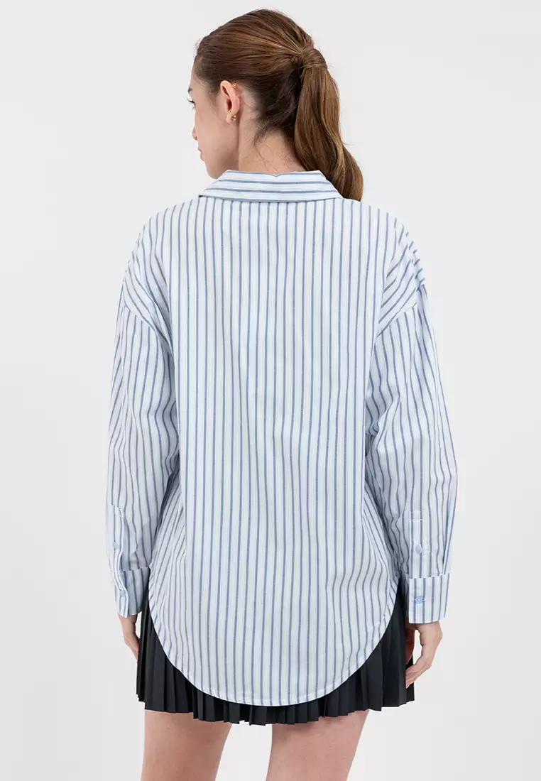 Chill Poplin Striped Top