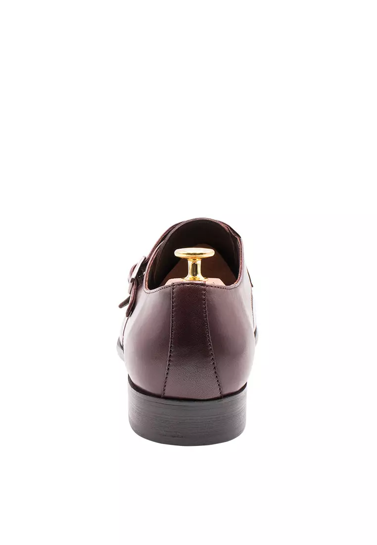 Mens burgundy deals monk shoes