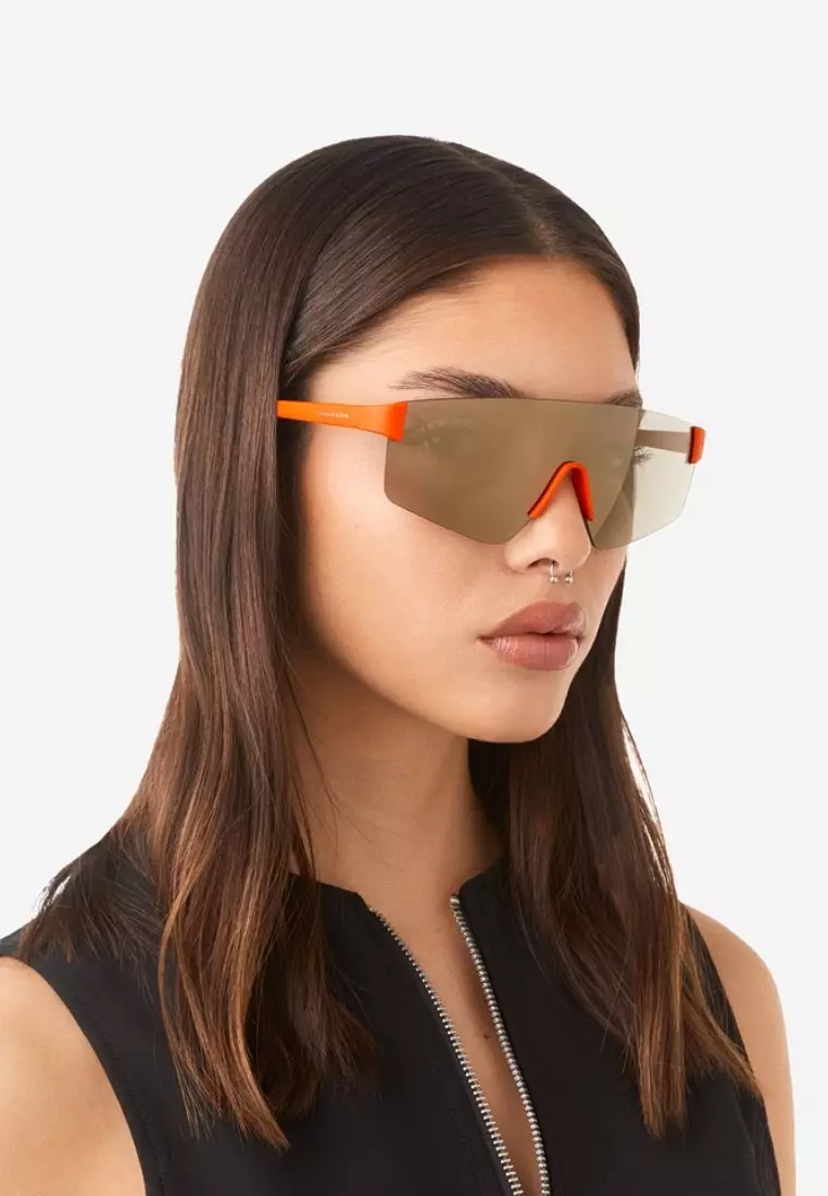 HAWKERS Orange Beige Aero Sunglasses For Men And Women, Unisex. Official Product Designed In Spain