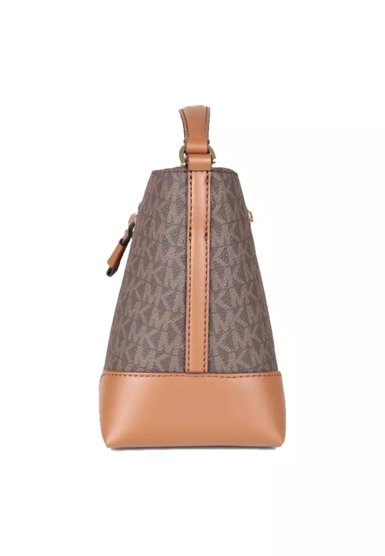 Michael Kors Suri Small Bucket Shoulder Bag (Brown PVC)