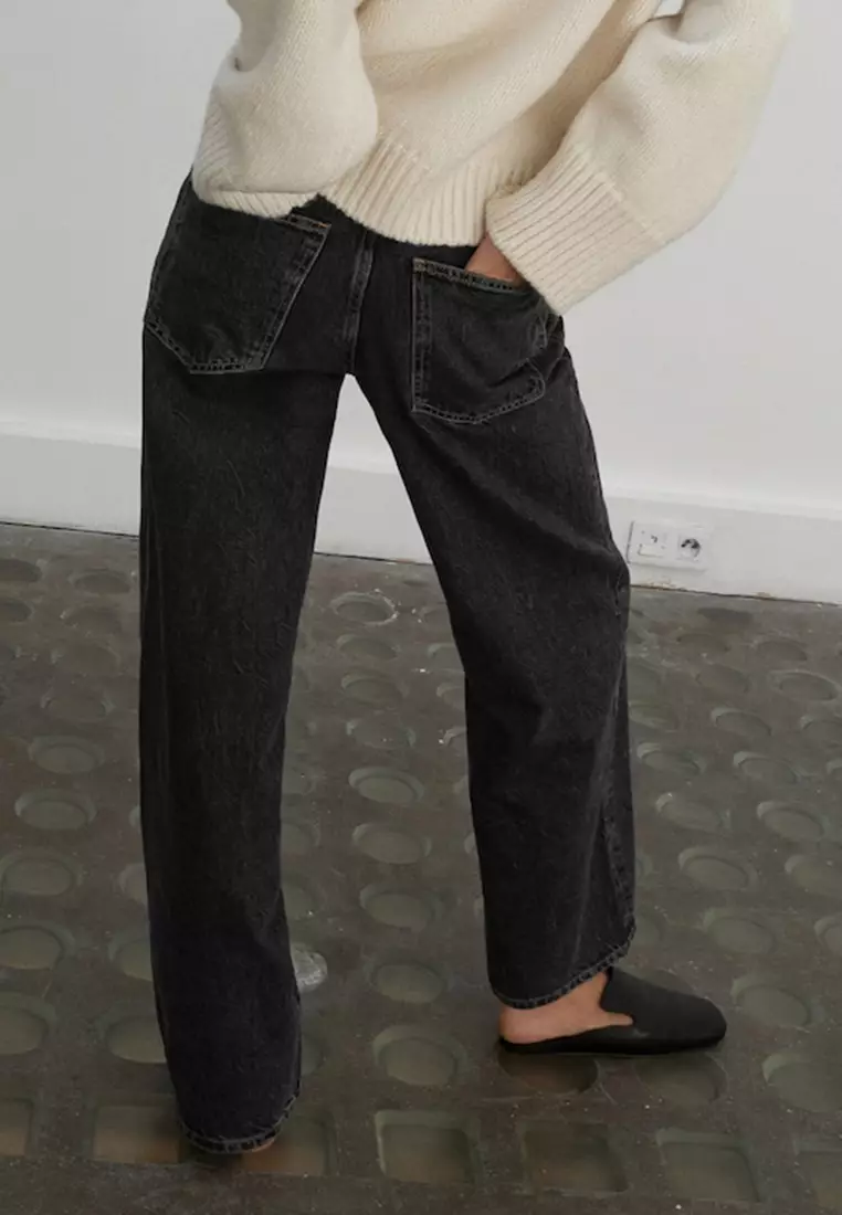 Mid-Rise Straight Jeans