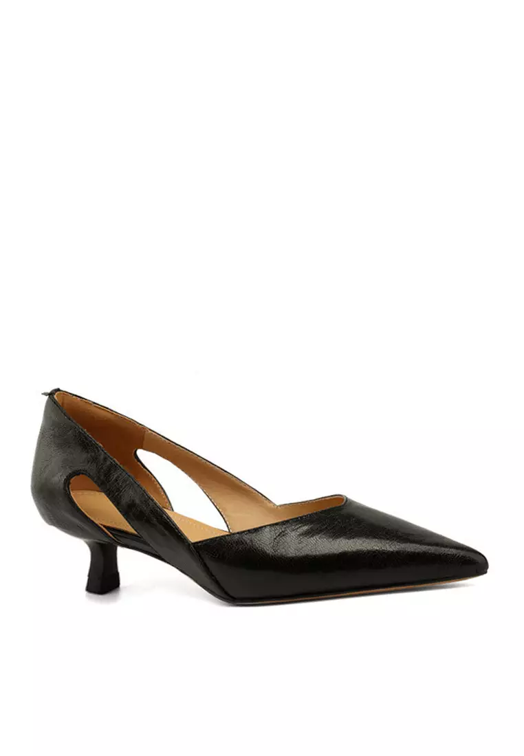 Discount on Twenty Eight Shoes  shoes - SKU: VANSA Fashion Sheep Leather Hollow Low Heel Pumps VSW-H-49672